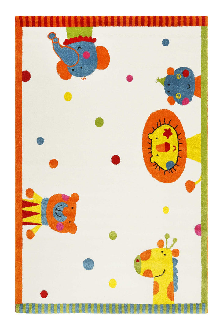 Animal Festival Teppich weiss Kurzflor rechteckig