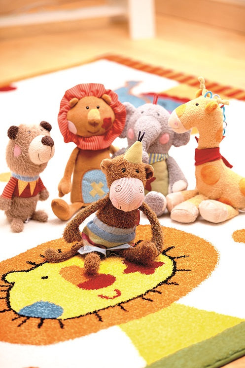 Animal Festival Teppich weiss Kurzflor rechteckig