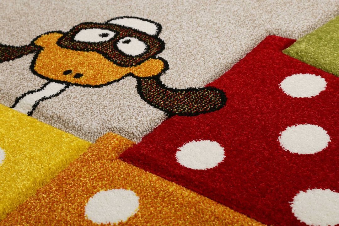 Bandidoleros Teppich taupe Kurzflor rechteckig