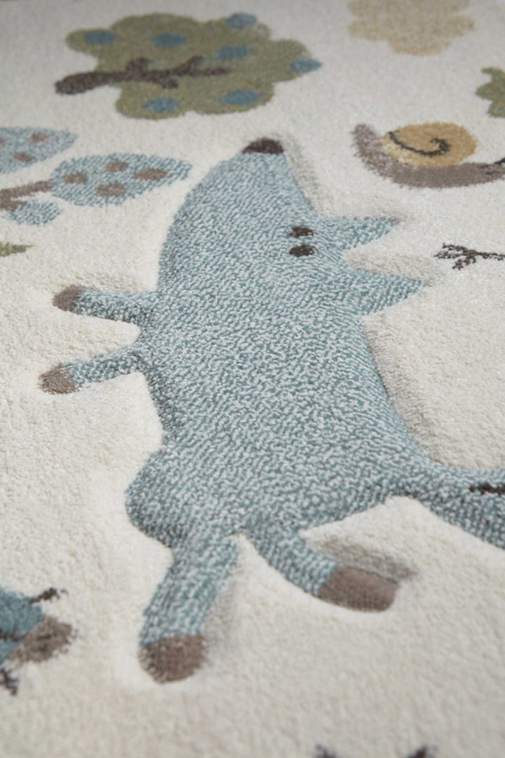 Forest Teppich weiß Kurzflor rechteckig