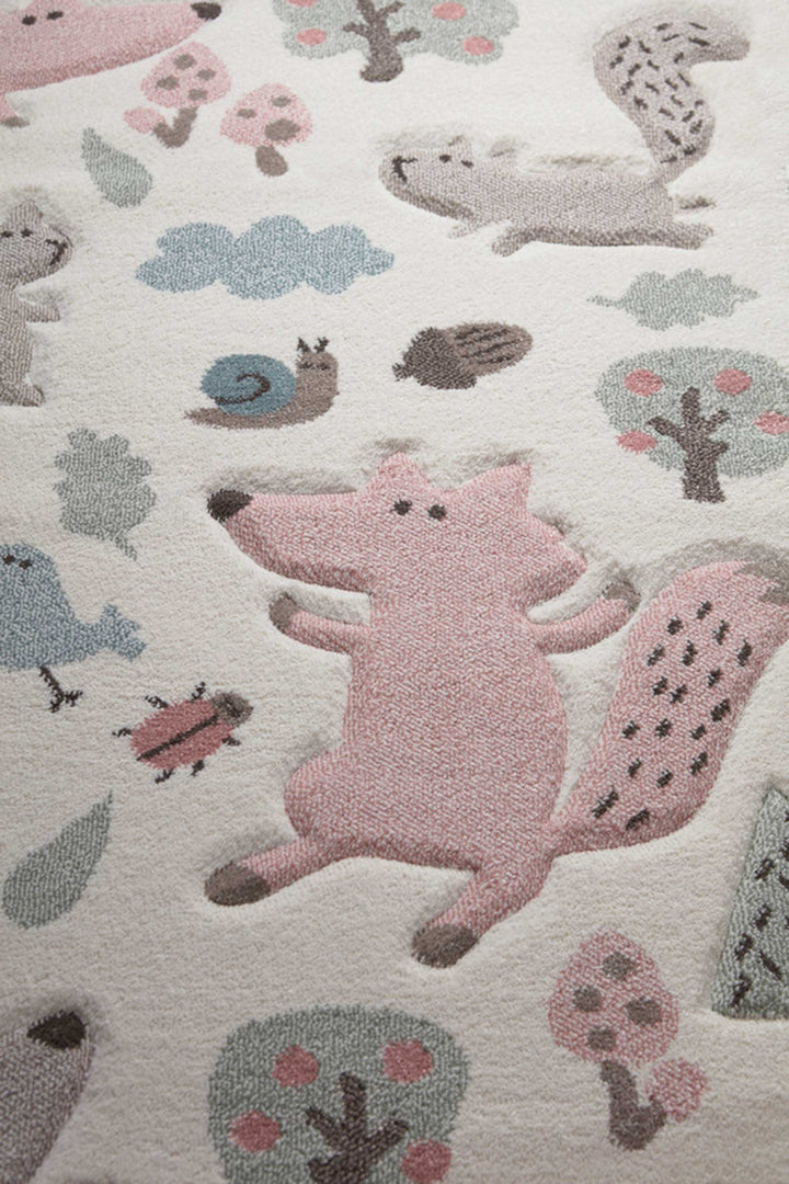 Forest Teppich weiß Kurzflor rechteckig