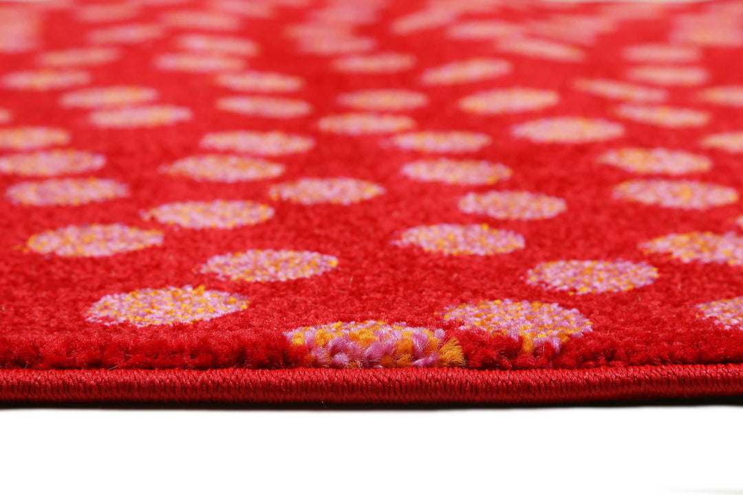 Rainbow Rabbit Teppich rot Kurzflor rechteckig