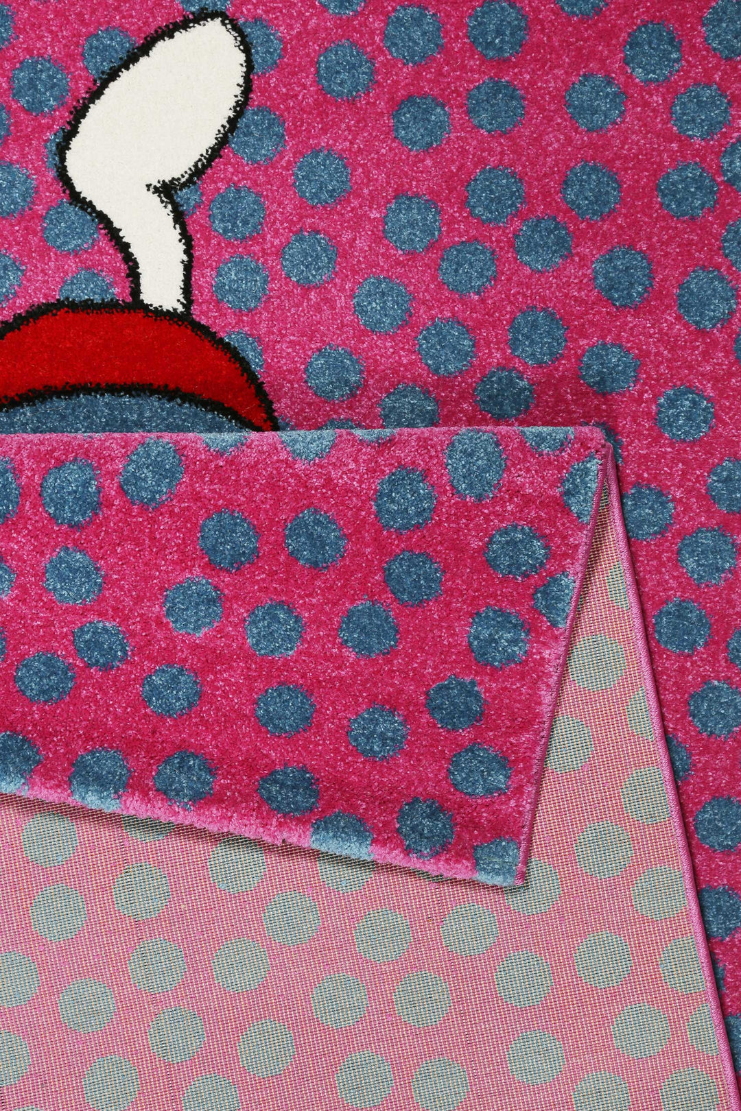 Rainbow Rabbit Teppich pink Kurzflor rechteckig