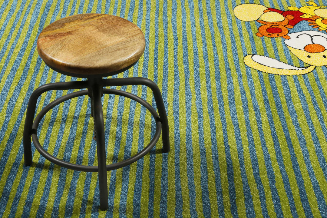 Semmel Bunny Teppich grün Kurzflor rechteckig