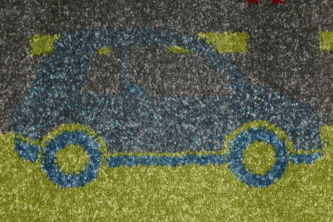 Traffic Teppich grün Kurzflor rechteckig