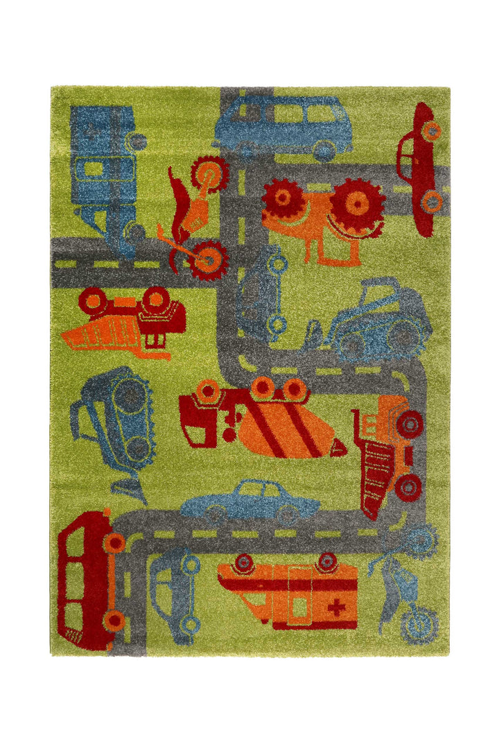 Traffic Teppich grün Kurzflor rechteckig