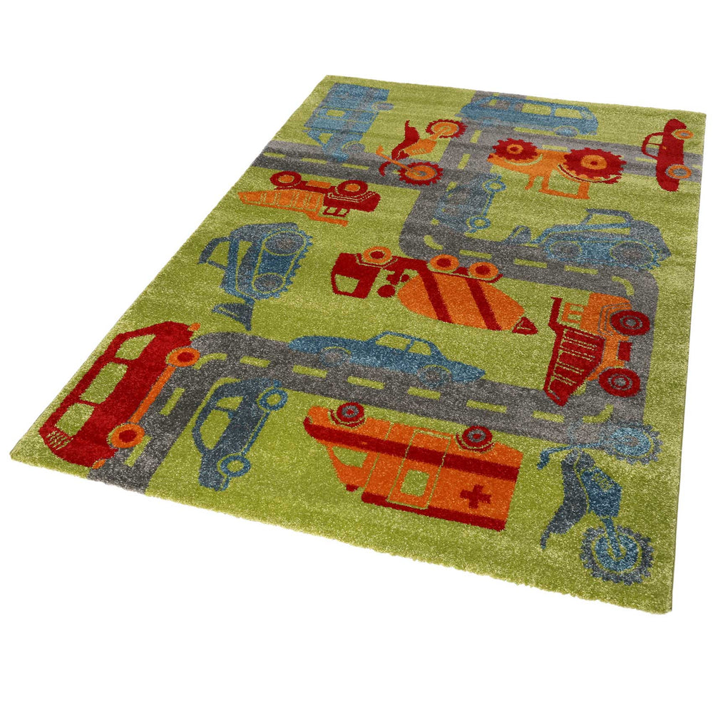 Traffic Teppich grün Kurzflor rechteckig
