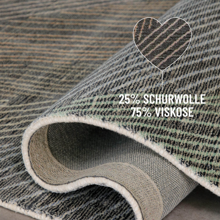 Kurzflorteppich Multi aus Viskose & Schurwolle "Skai" WECONhome