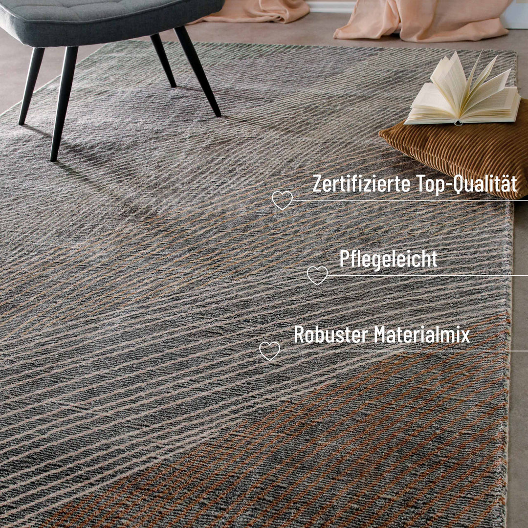 Kurzflorteppich Multi aus Viskose & Schurwolle "Skai" WECONhome