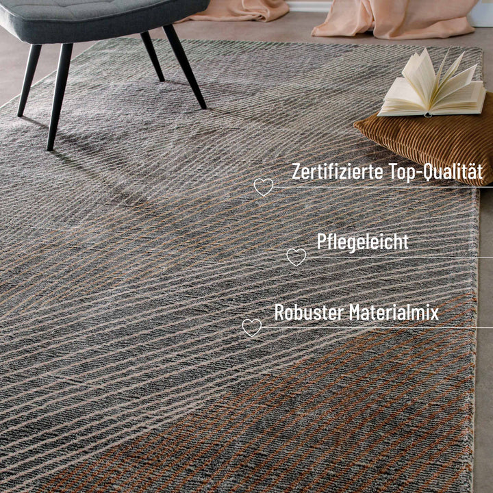 Kurzflorteppich Multi aus Viskose & Schurwolle "Skai" WECONhome