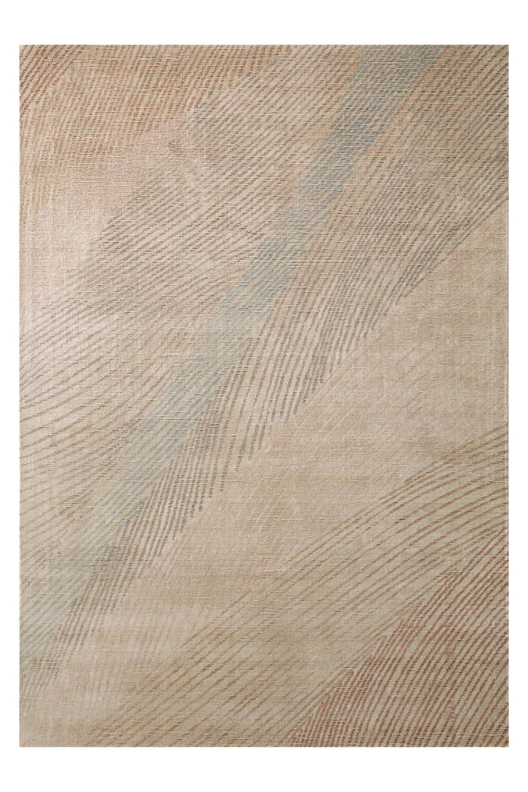 Kurzflorteppich Beige aus Viskose & Schurwolle "Skai" WECONhome