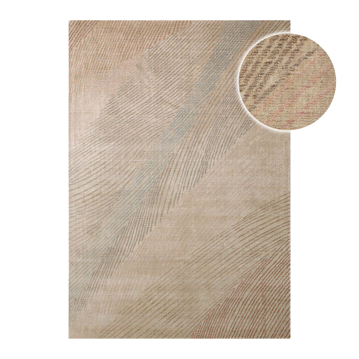 Kurzflorteppich Beige aus Viskose & Schurwolle "Skai" WECONhome