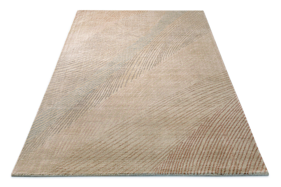 Kurzflorteppich Beige aus Viskose & Schurwolle "Skai" WECONhome