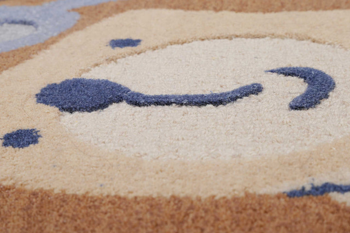 Anton Teppich blau Kurzflor rechteckig