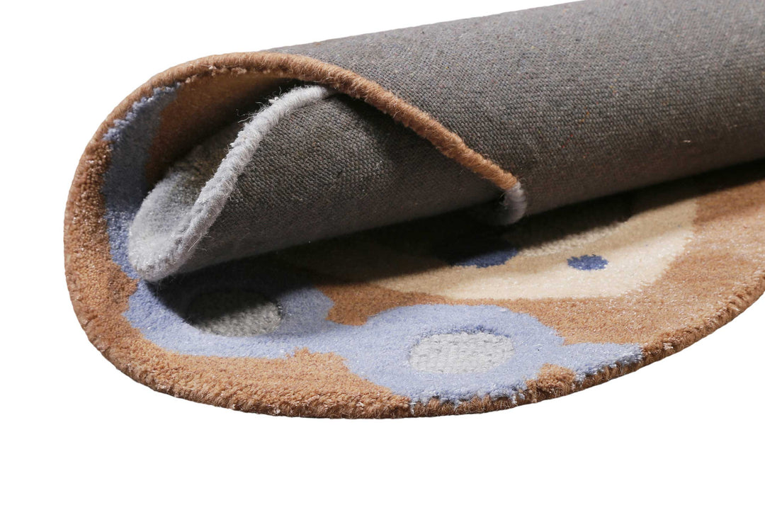 Anton Teppich blau Kurzflor rechteckig