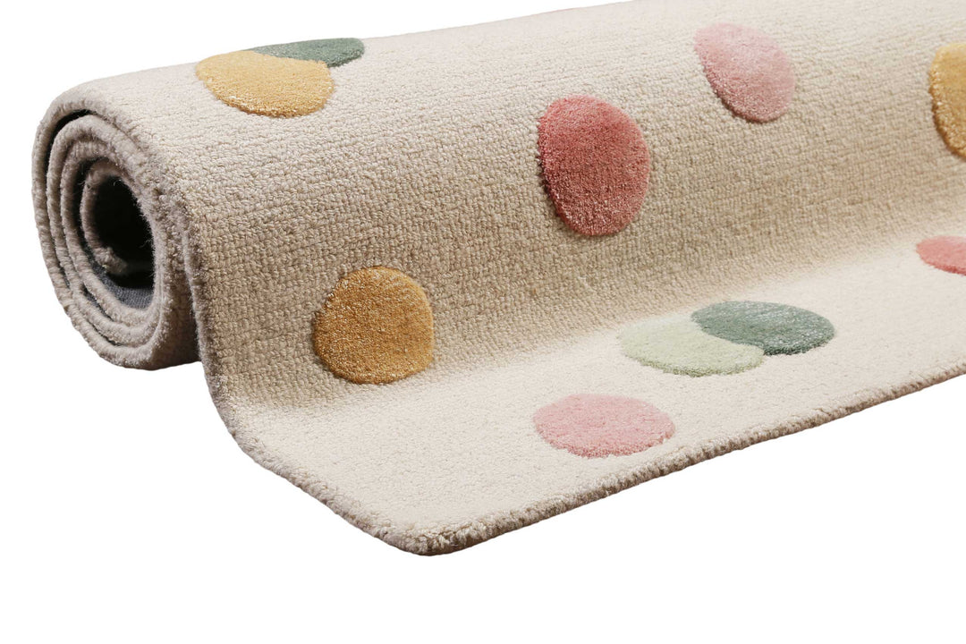 Dana Teppich creme beige Kurzflor rechteckig