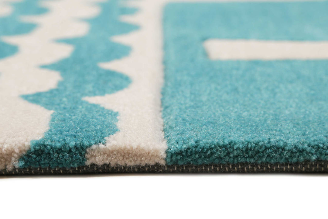 Fruity Flamingo Teppich petrol Kurzflor rechteckig