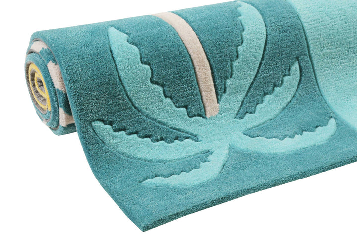 Fruity Flamingo Teppich petrol Kurzflor rechteckig