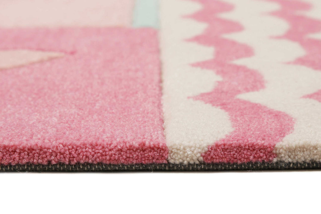 Fruity Flamingo Teppich pink Kurzflor rechteckig