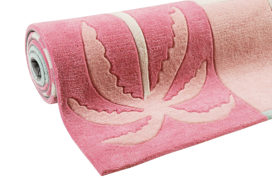 Fruity Flamingo Teppich pink Kurzflor rechteckig