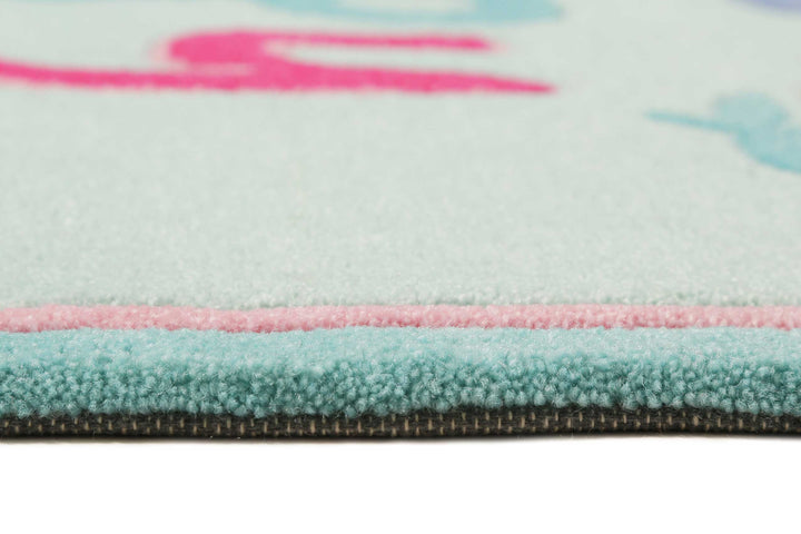 Happy me! Teppich hellblau Kurzflor rechteckig