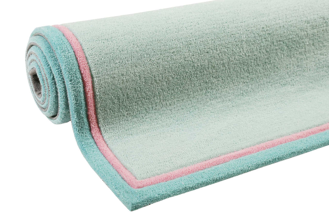 Happy me! Teppich hellblau Kurzflor rechteckig