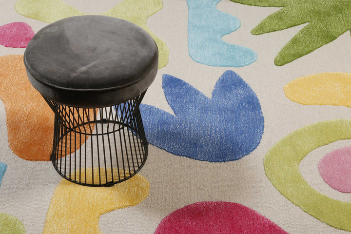 Kimi Teppich creme beige Kurzflor rechteckig