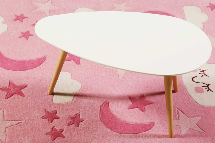 LaLeLu Teppich pink Kurzflor rechteckig