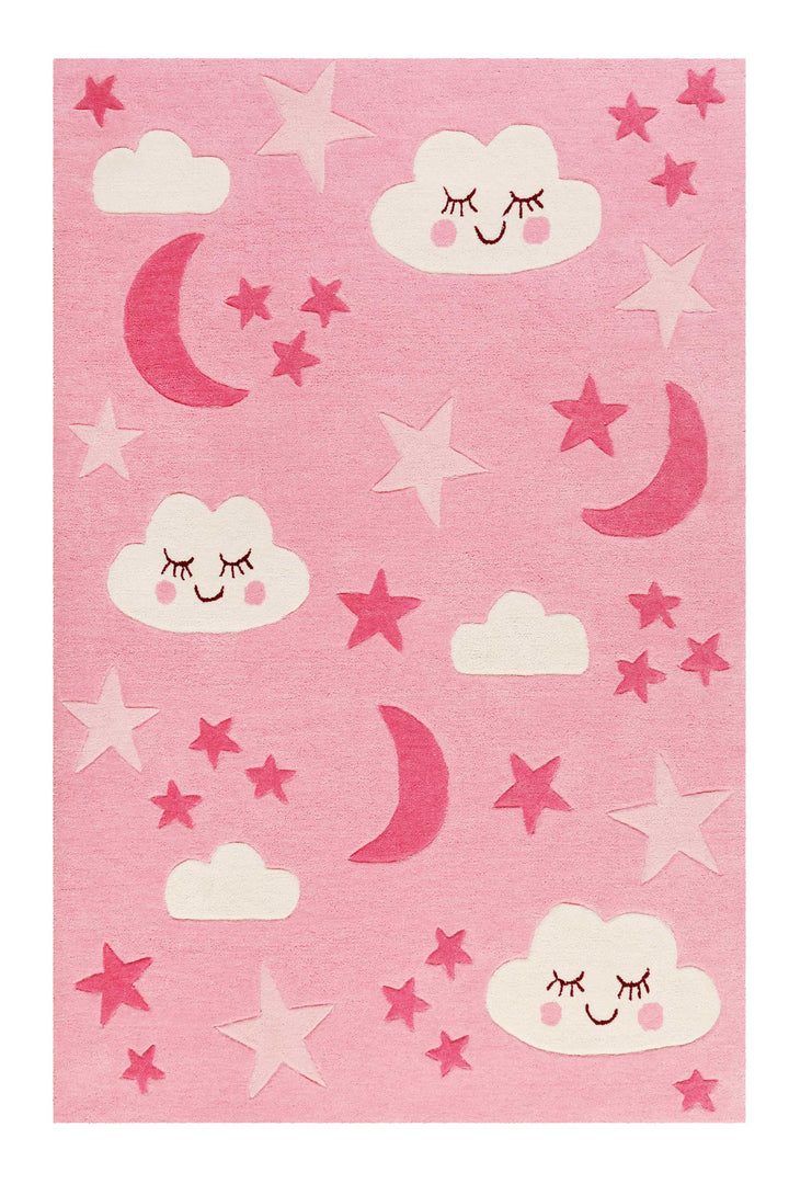 LaLeLu Teppich pink Kurzflor rechteckig