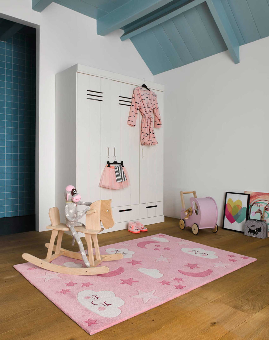 LaLeLu Teppich pink Kurzflor rechteckig