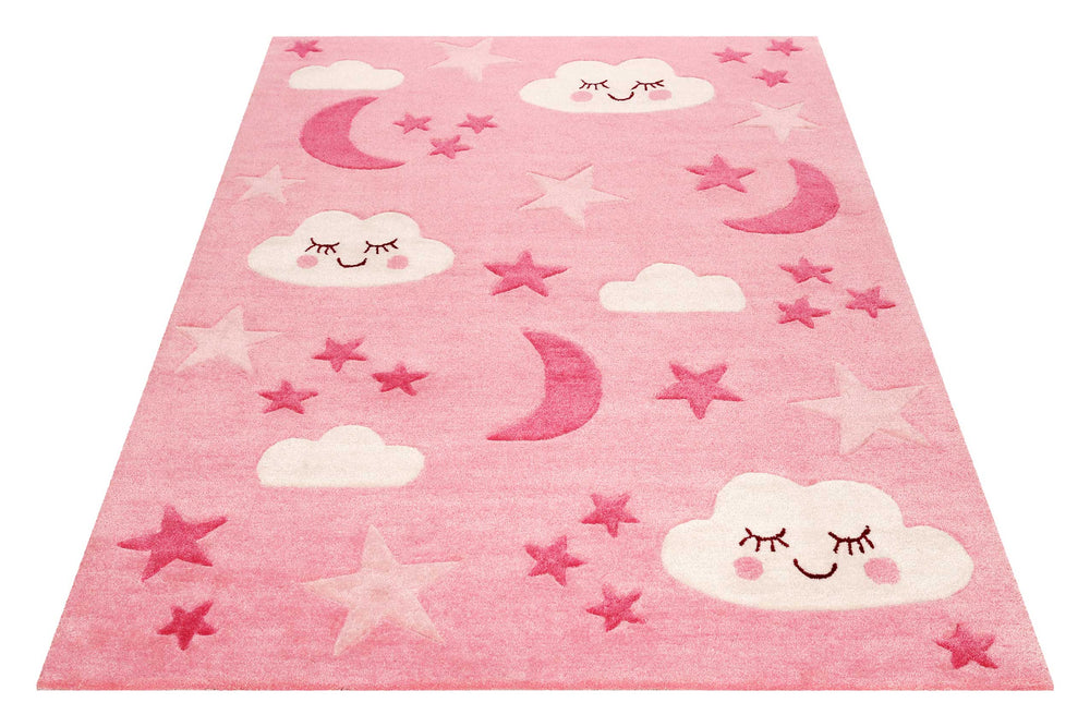 LaLeLu Teppich pink Kurzflor rechteckig