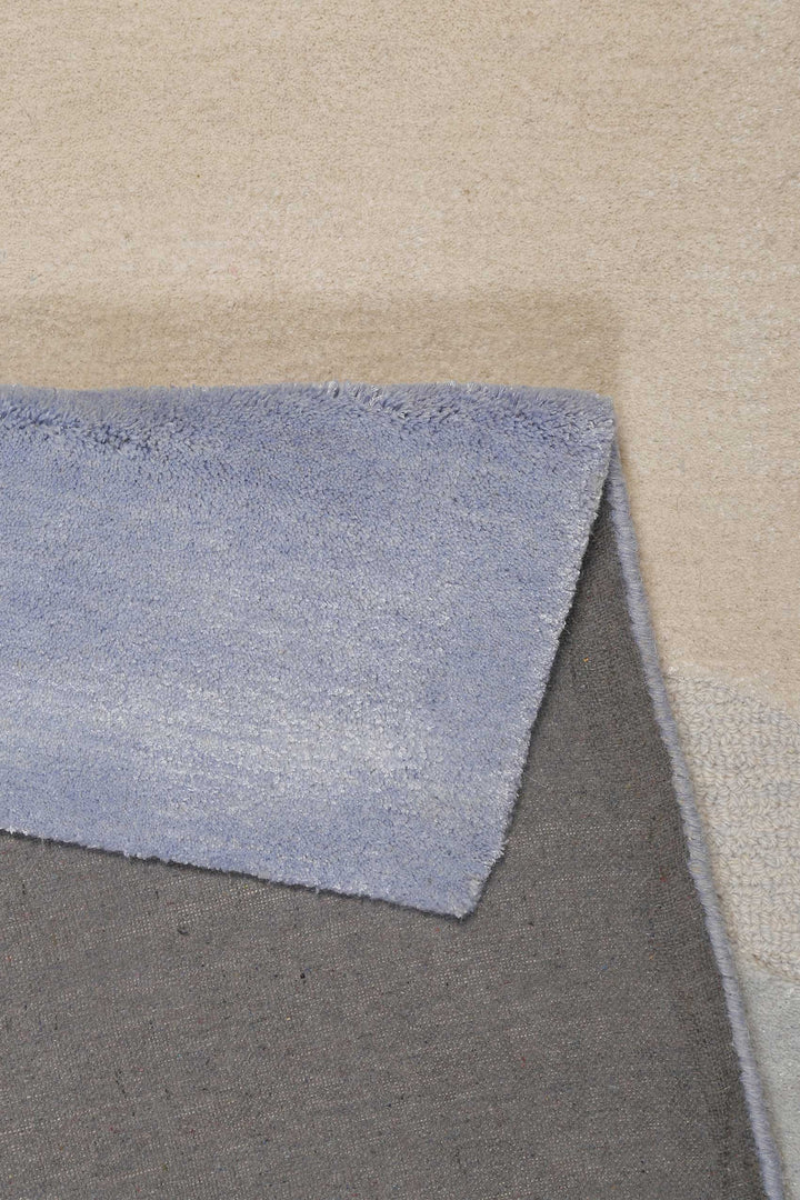 Mika Teppich blau Kurzflor rechteckig