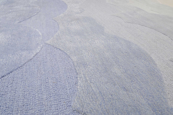 Mika Teppich blau Kurzflor rechteckig