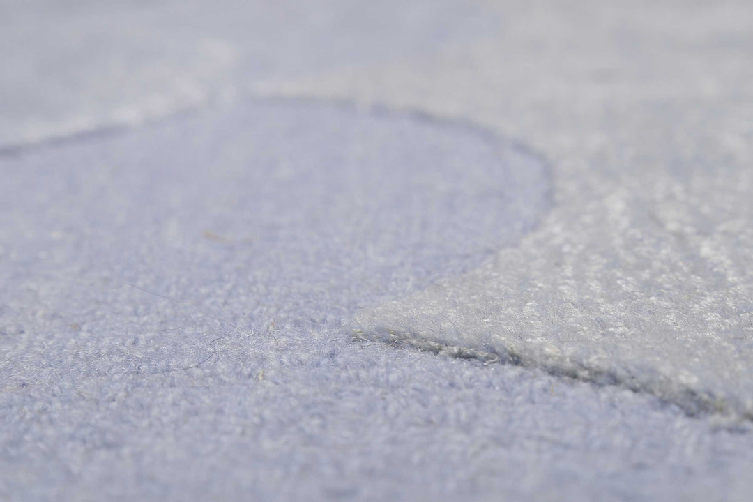 Mika Teppich blau Kurzflor rechteckig