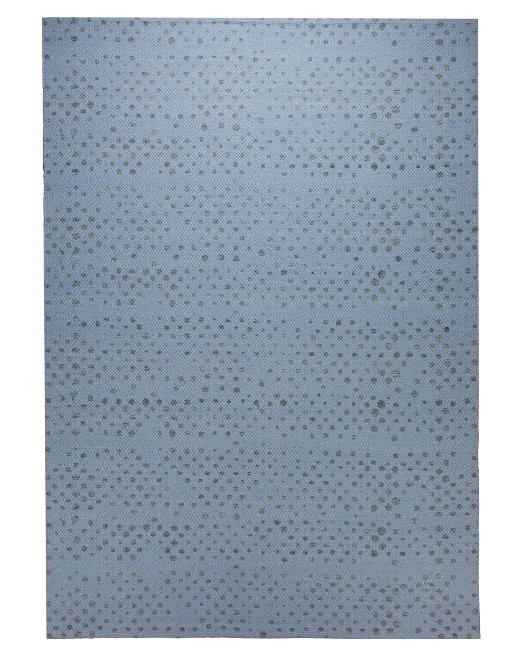 Spring Jacquard Teppich Baumwolle Punktstruktur hellblau 160x230 cm – Komplettansicht des Teppichs freigestellt