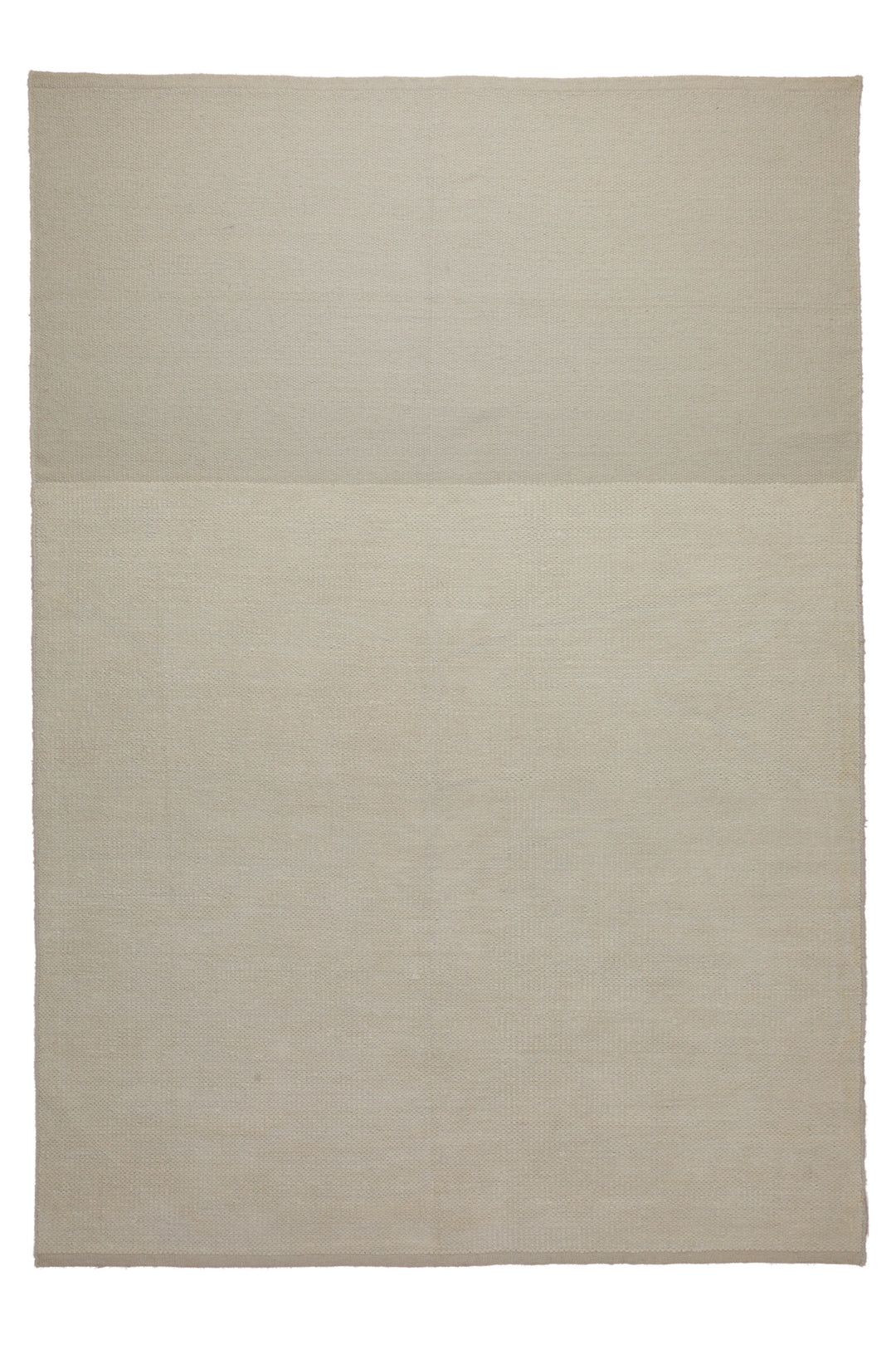 160x230 Teppich Wohnzimmer Weiches Naturweiß – Schlichter Wollteppich mit gewalkter Oberfläche