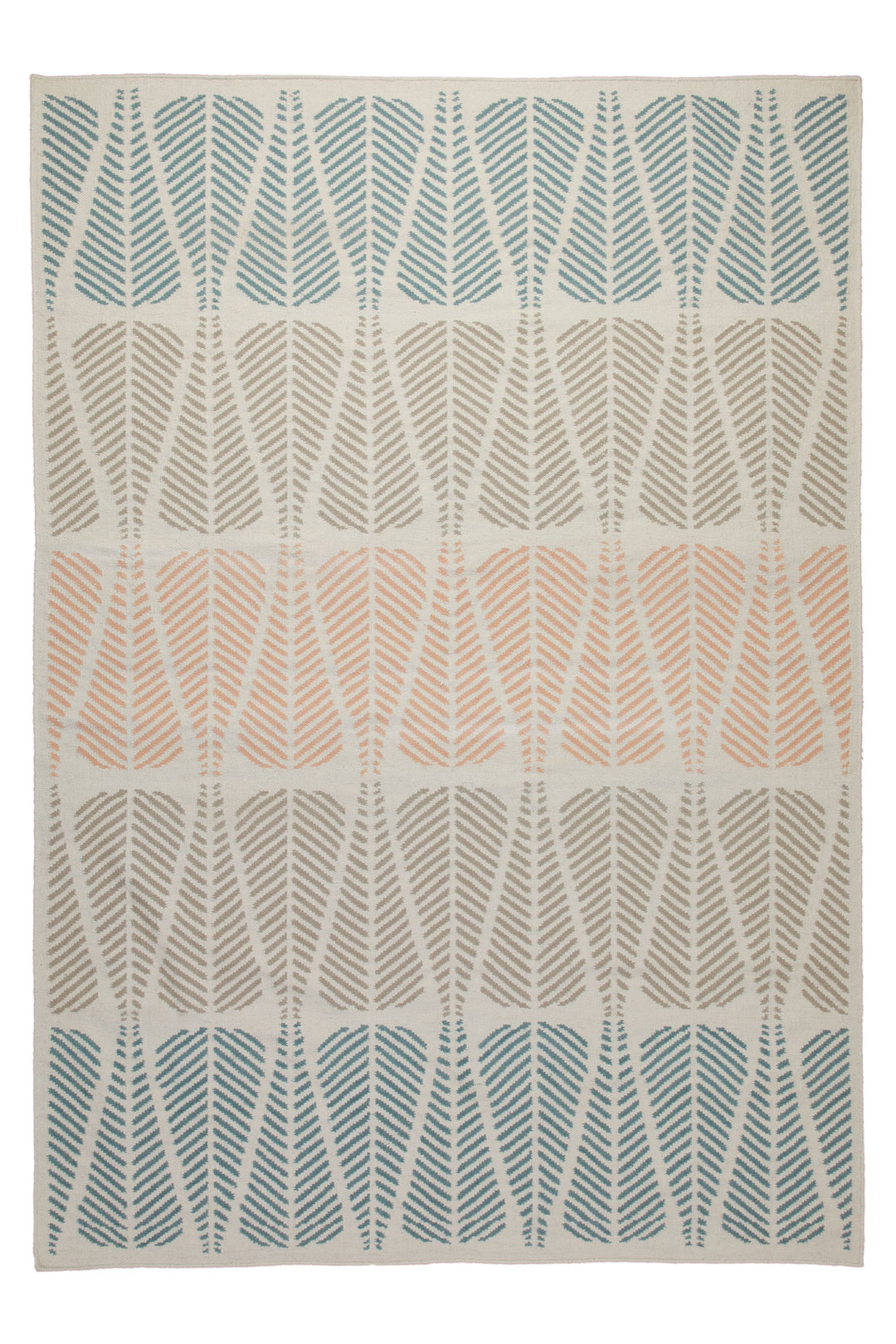160x230 Teppich Wohnzimmer Federleichte Streifen – Skandi-Handwebteppich in Pastell