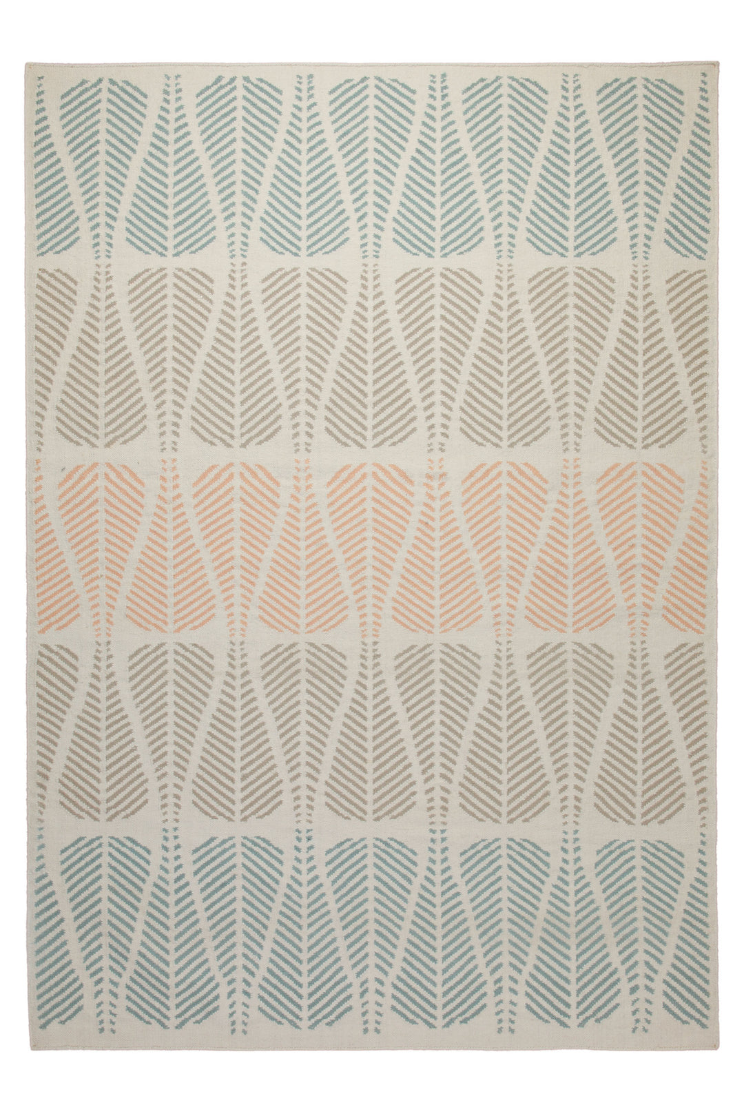 160x230 Teppich Wohnzimmer Federleichte Streifen – Skandi-Handwebteppich in Pastell