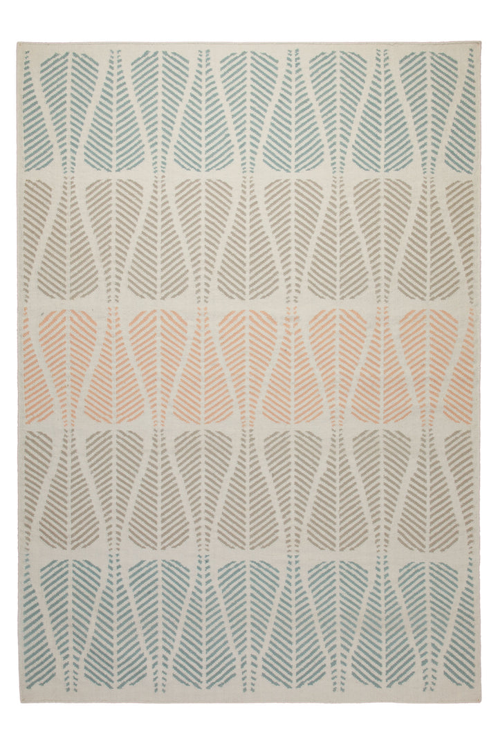 160x230 Teppich Wohnzimmer Federleichte Streifen – Skandi-Handwebteppich in Pastell