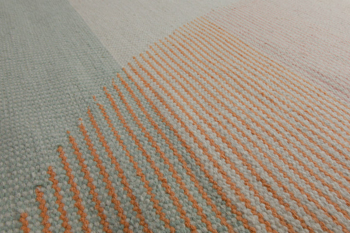 160x230 Teppich Wohnzimmer Sanfte Geometrie – Skandi-Handwebteppich mit Pastellakzent