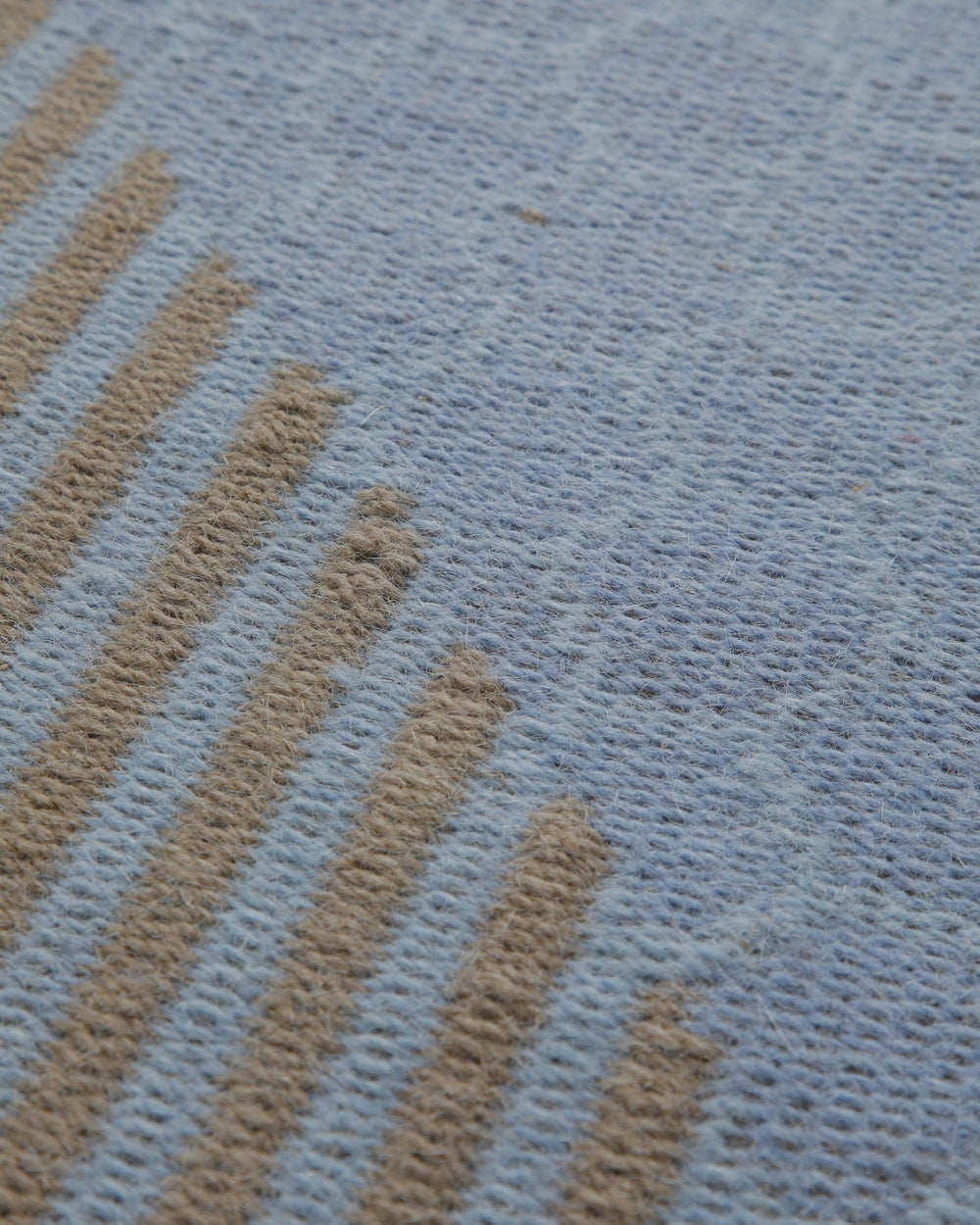 Summer Jacquard Print Teppich Baumwolle Nadelstreifen hellblau 160x230 cm – Nahaufnahme der Farbgebung