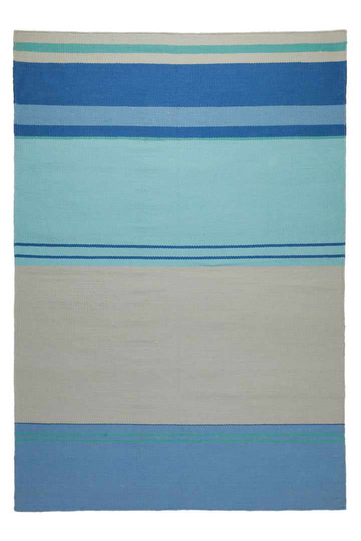 160x230 Teppich Wohnzimmer Summer Vibes – Sommerteppich in frischen Blautönen