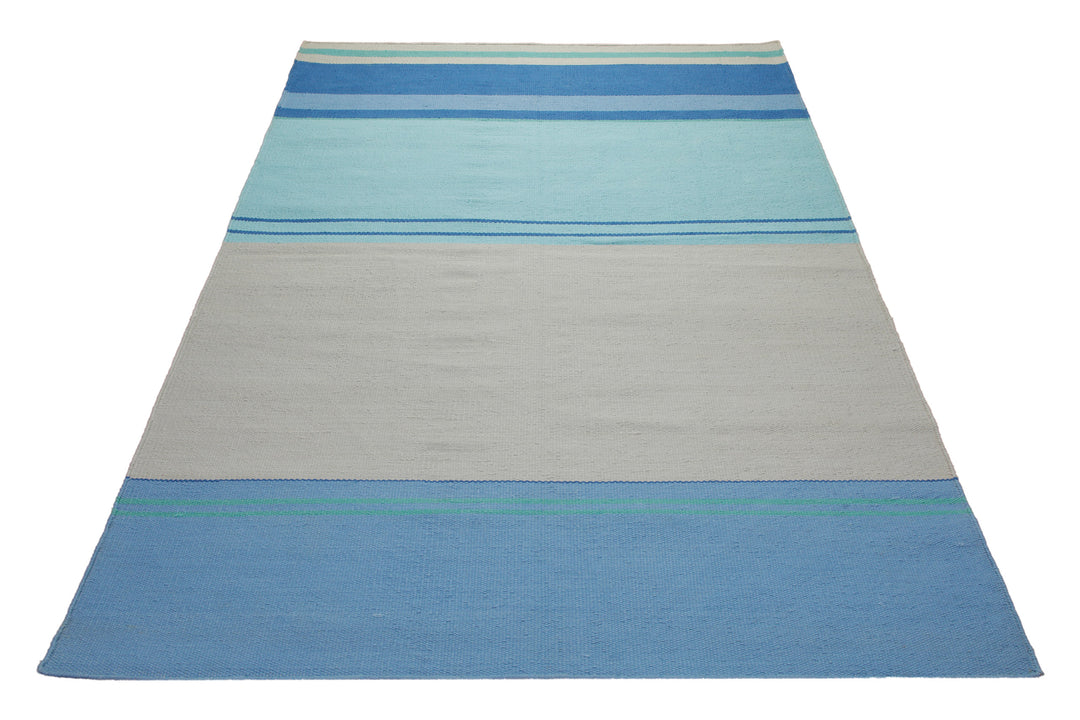 160x230 Teppich Wohnzimmer Summer Vibes – Sommerteppich in frischen Blautönen