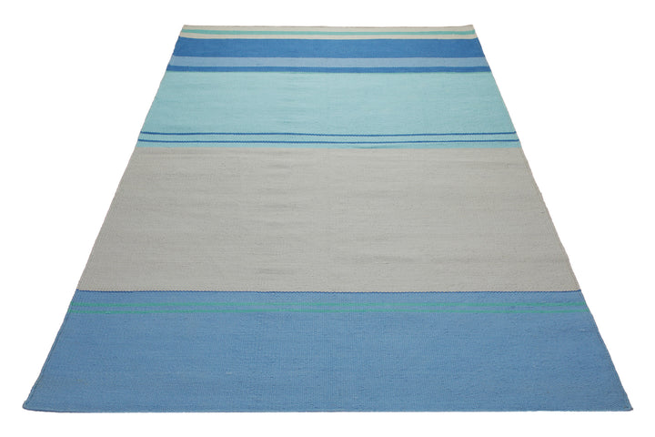 160x230 Teppich Wohnzimmer Summer Vibes – Sommerteppich in frischen Blautönen