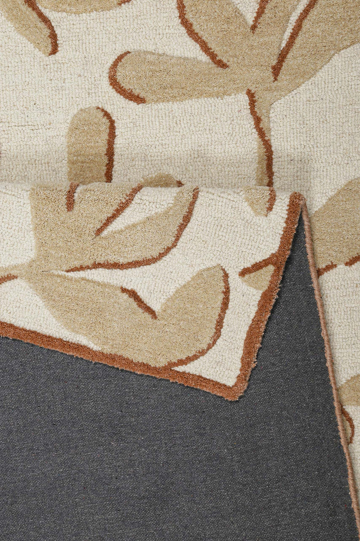 Kurzflor Teppich aus Schurwolle Beige Multi "Summers Peak" WECONhome