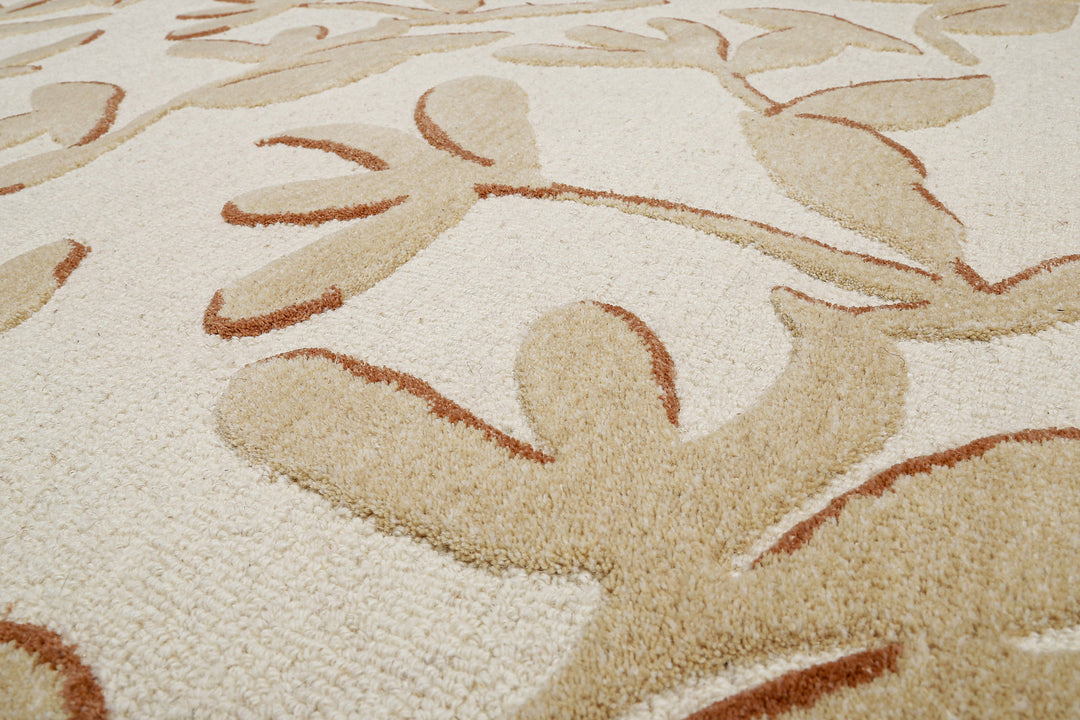 Kurzflor Teppich aus Schurwolle Beige Multi "Summers Peak" WECONhome