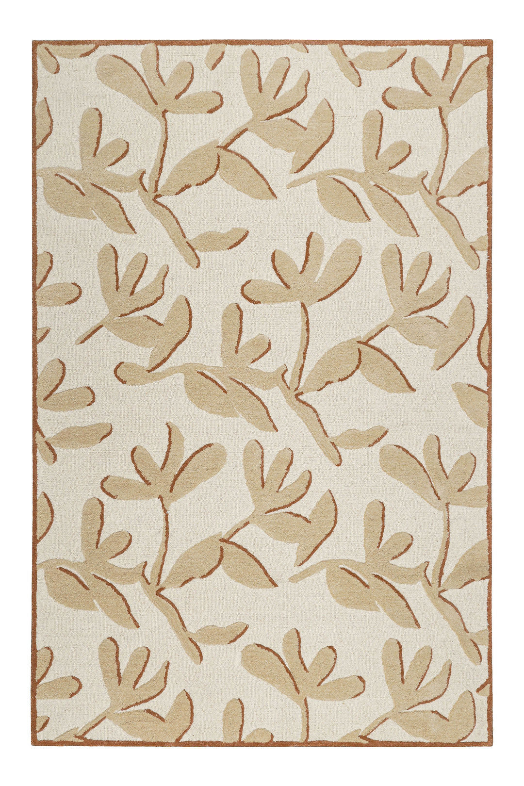 Kurzflor Teppich aus Schurwolle Beige Multi "Summers Peak" WECONhome