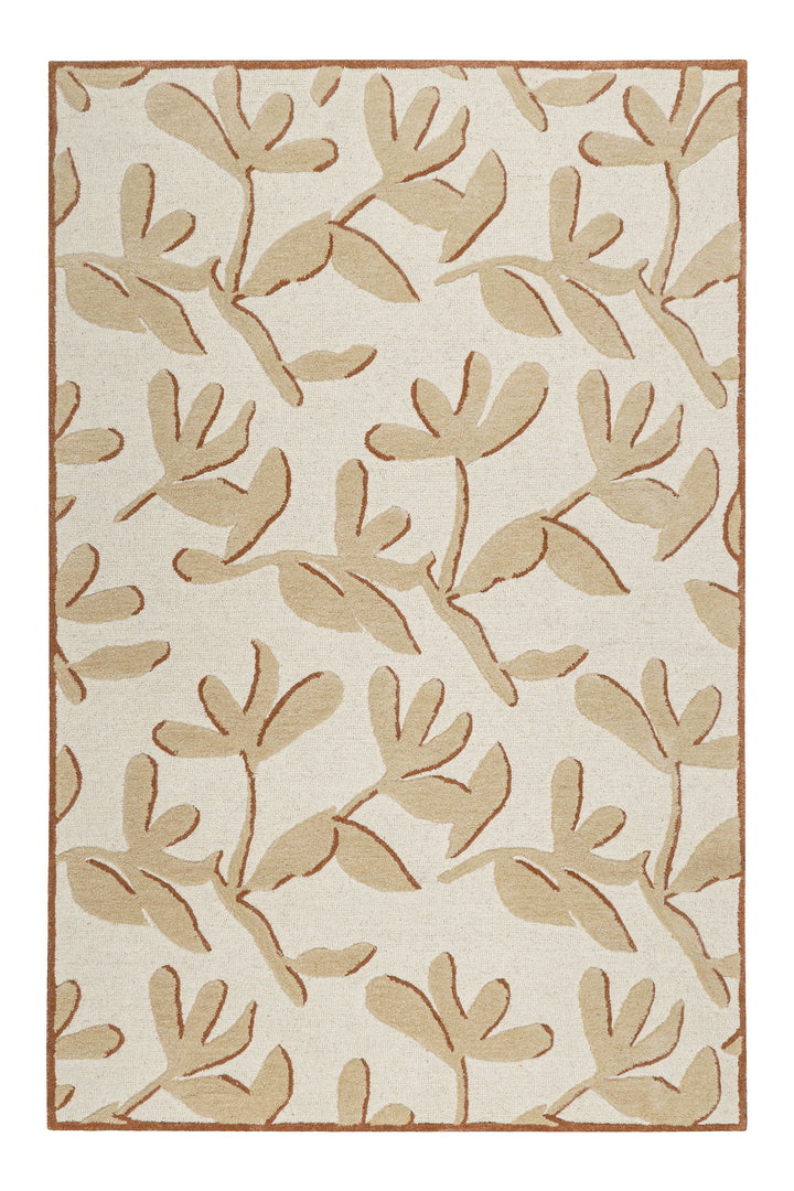 Kurzflor Teppich aus Schurwolle Beige Multi "Summers Peak" WECONhome