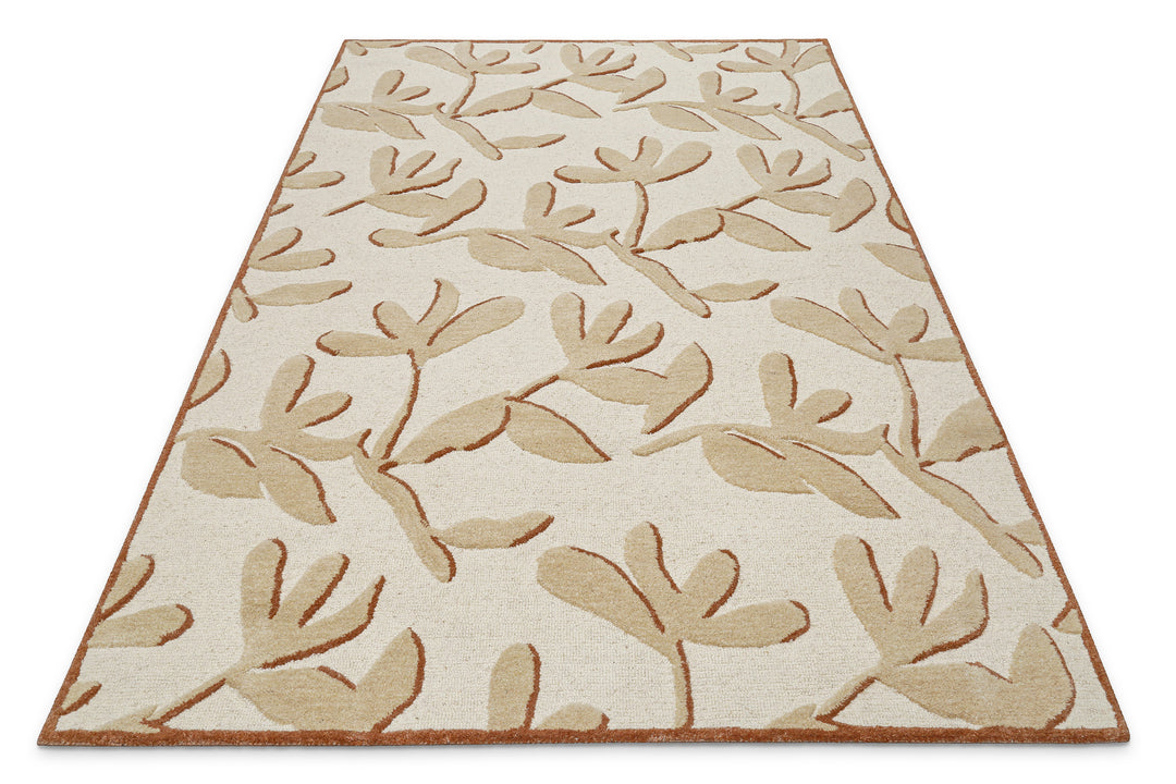 Kurzflor Teppich aus Schurwolle Beige Multi "Summers Peak" WECONhome