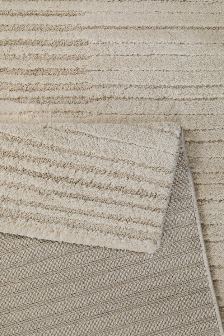 Sven Teppich creme beige Kurzflor rechteckig